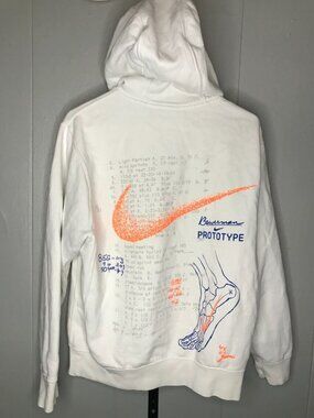 Nike White Hoodie Sweatshirt Club Fleece HQ2475-010 Men's Size MD